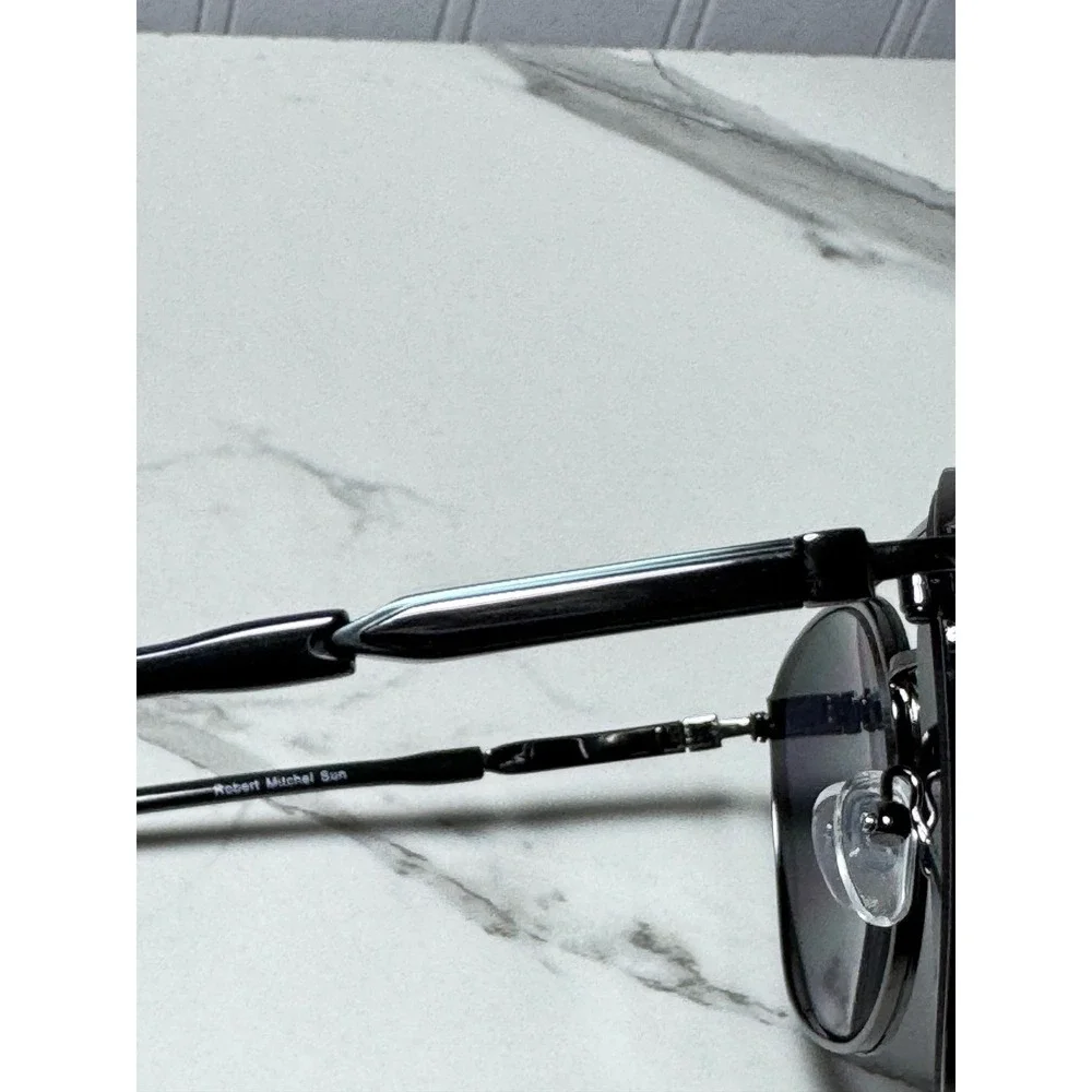 Robert Mitchel Sun Aviator Sunglasses Gunmetal Frame RMS20217 53-21-140 MSRP 160